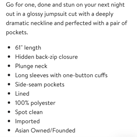 Mac Duggal Elegant Deep Purple/ Plum Plunge Neckline Satin Long Sleeve Jumpsuit - Picture 16 of 16